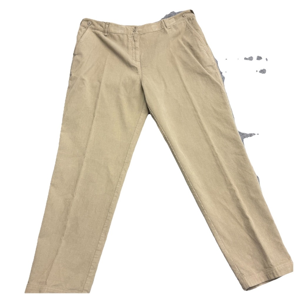 Poetry Womens Corduroy Trouser Pants Sz 14 Beige Cotton